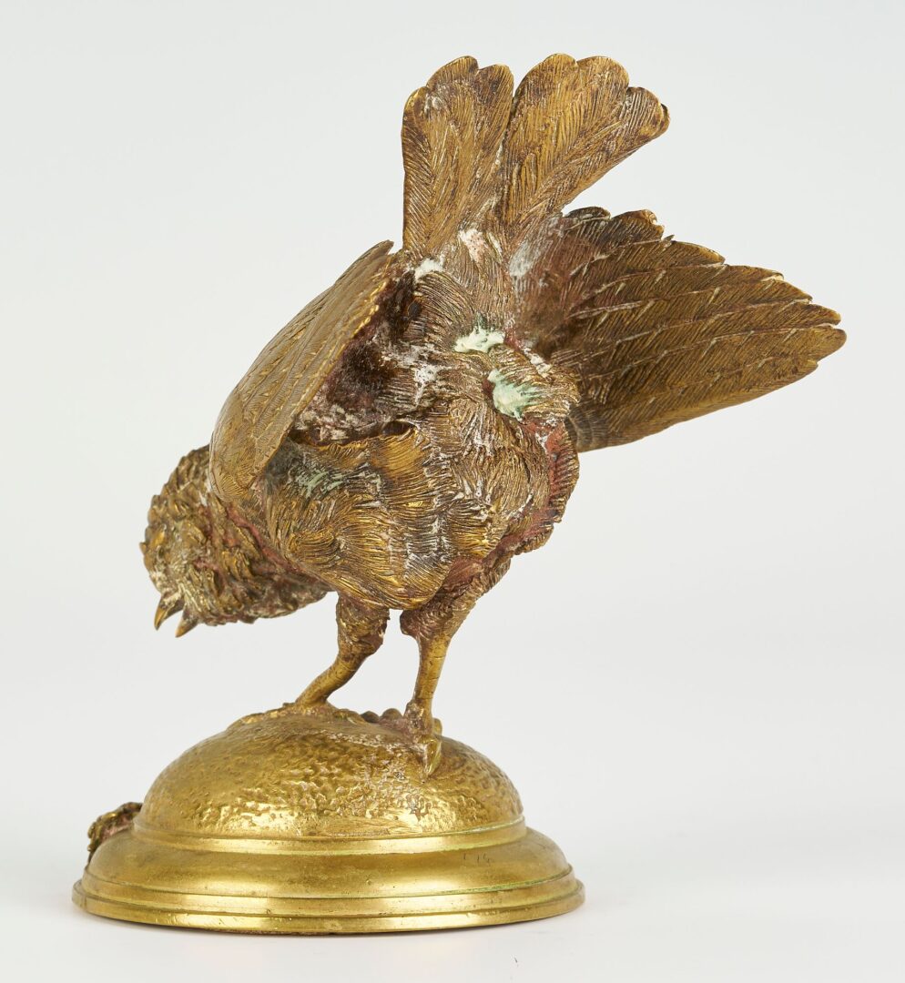 Lot 98: 3 Ferdinand Pautrot Bronze Bird Sculptures