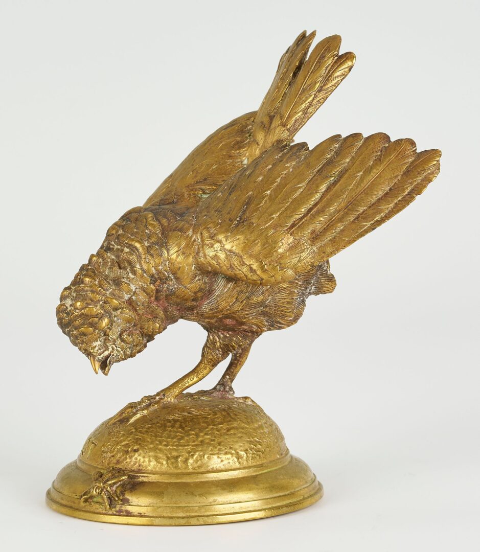 Lot 98: 3 Ferdinand Pautrot Bronze Bird Sculptures