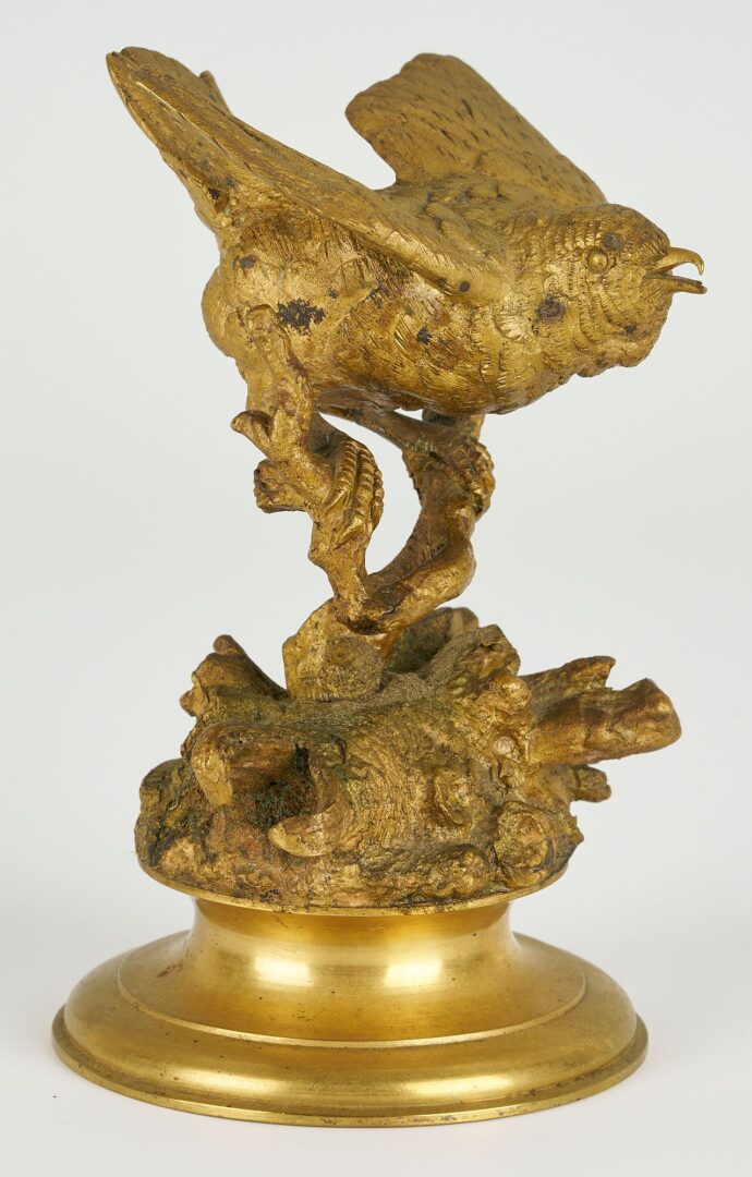 Lot 98: 3 Ferdinand Pautrot Bronze Bird Sculptures