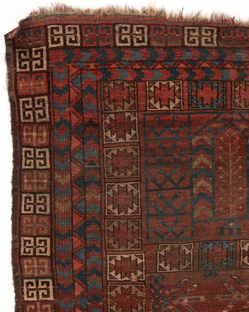 Lot 991: Antique Ersari Turkmen Ensi Rug