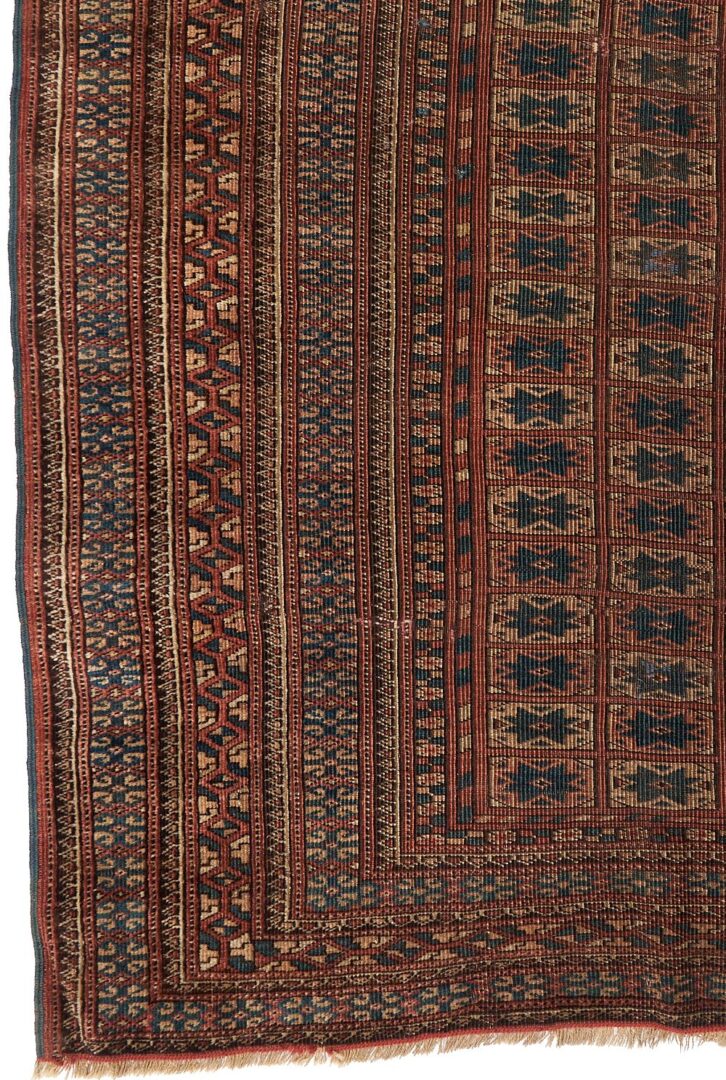 Lot 993: Antique Youmud or Yomut Turkmen Prayer Rug