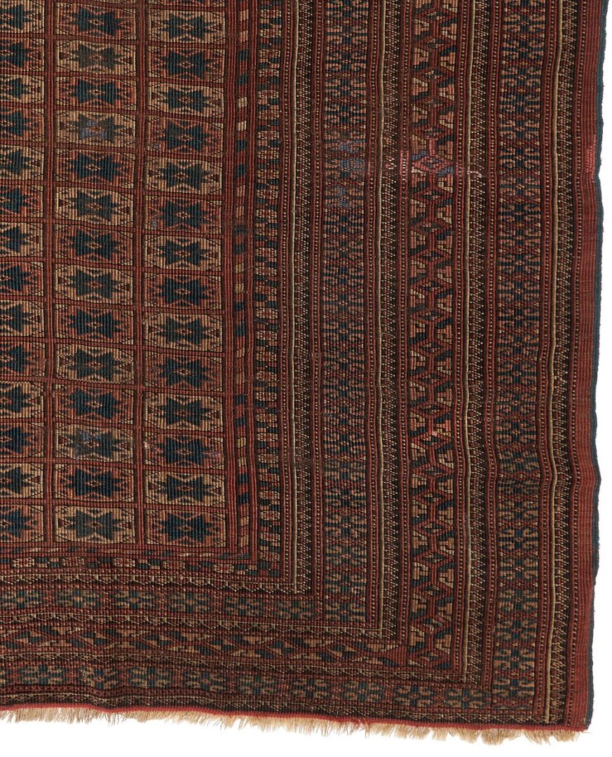 Lot 993: Antique Youmud or Yomut Turkmen Prayer Rug