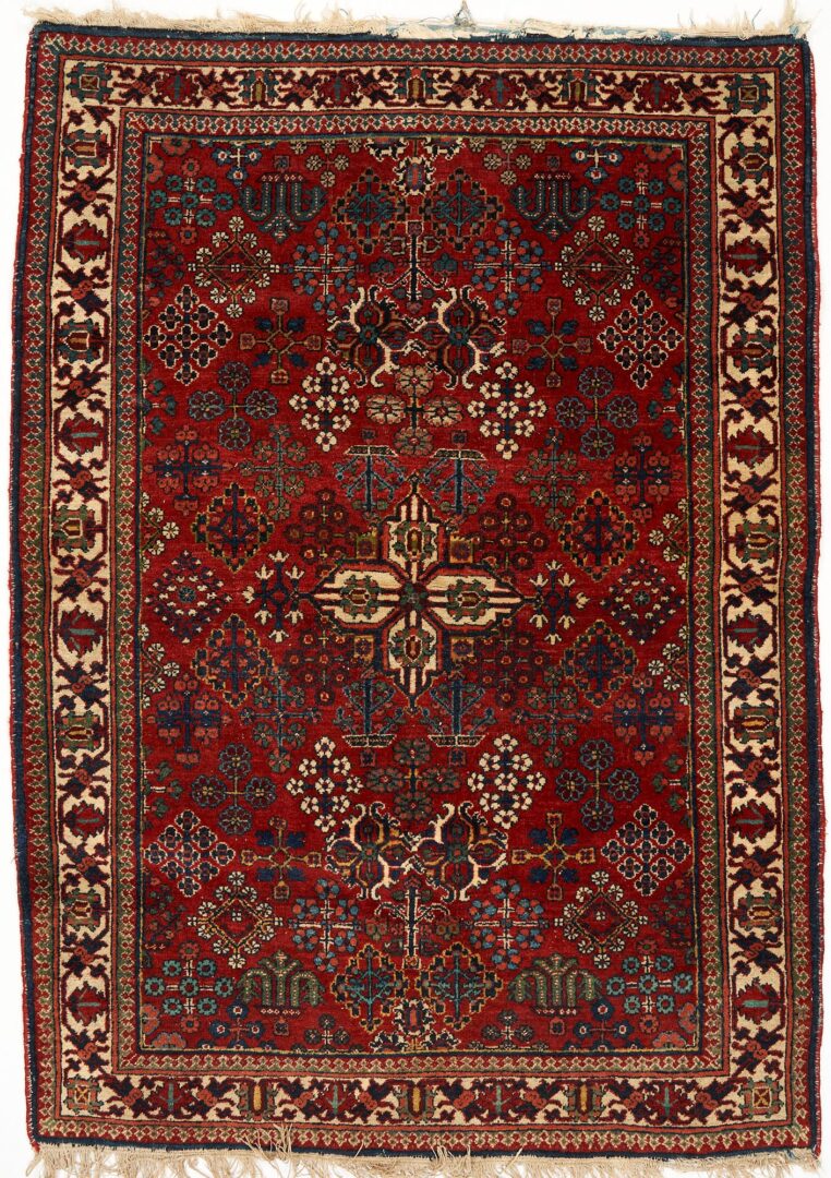 Lot 995: Persian Joshaghan Area Rug, 4' 11" x 3' 7"