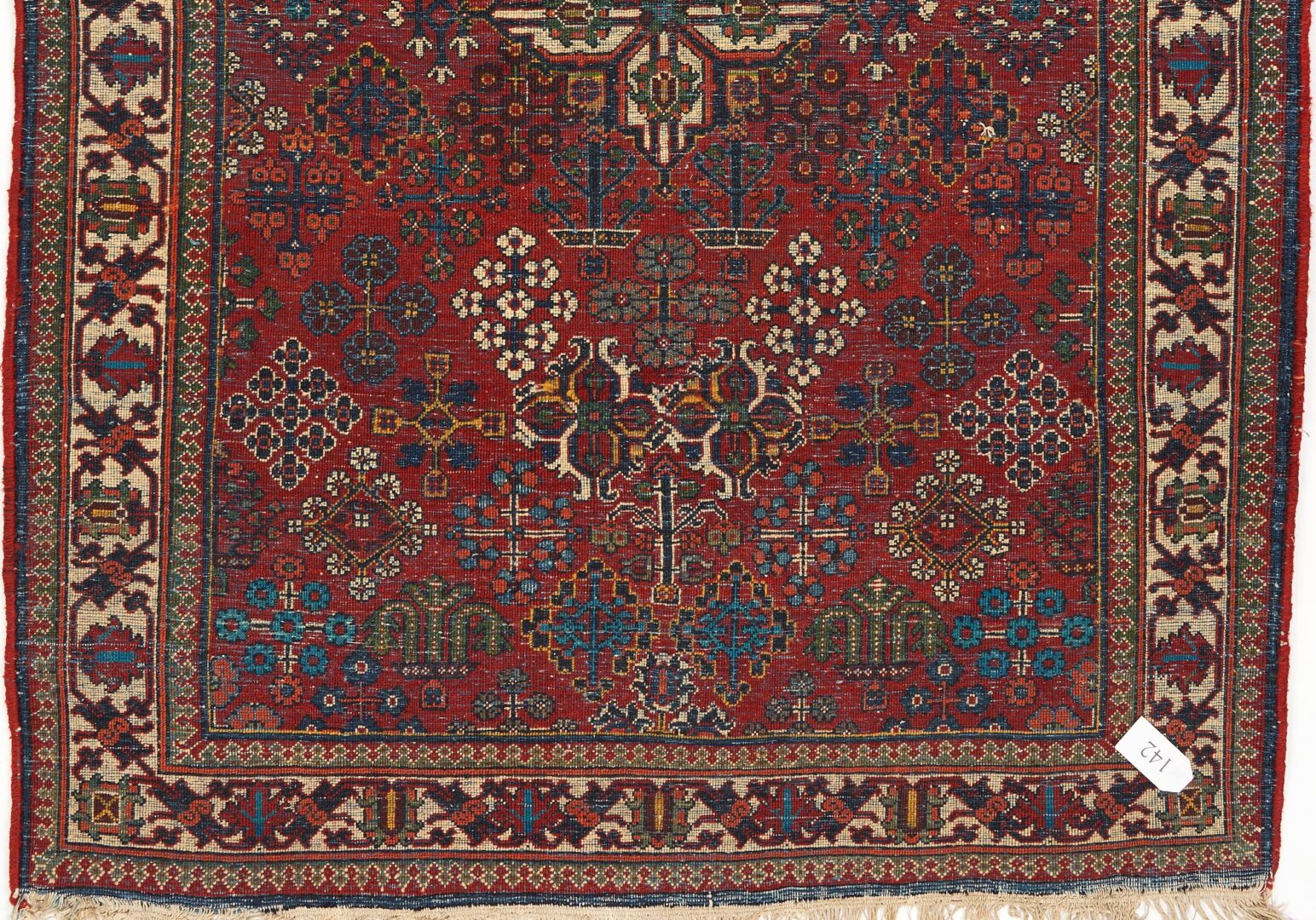 Lot 995: Persian Joshaghan Area Rug, 4' 11" x 3' 7"