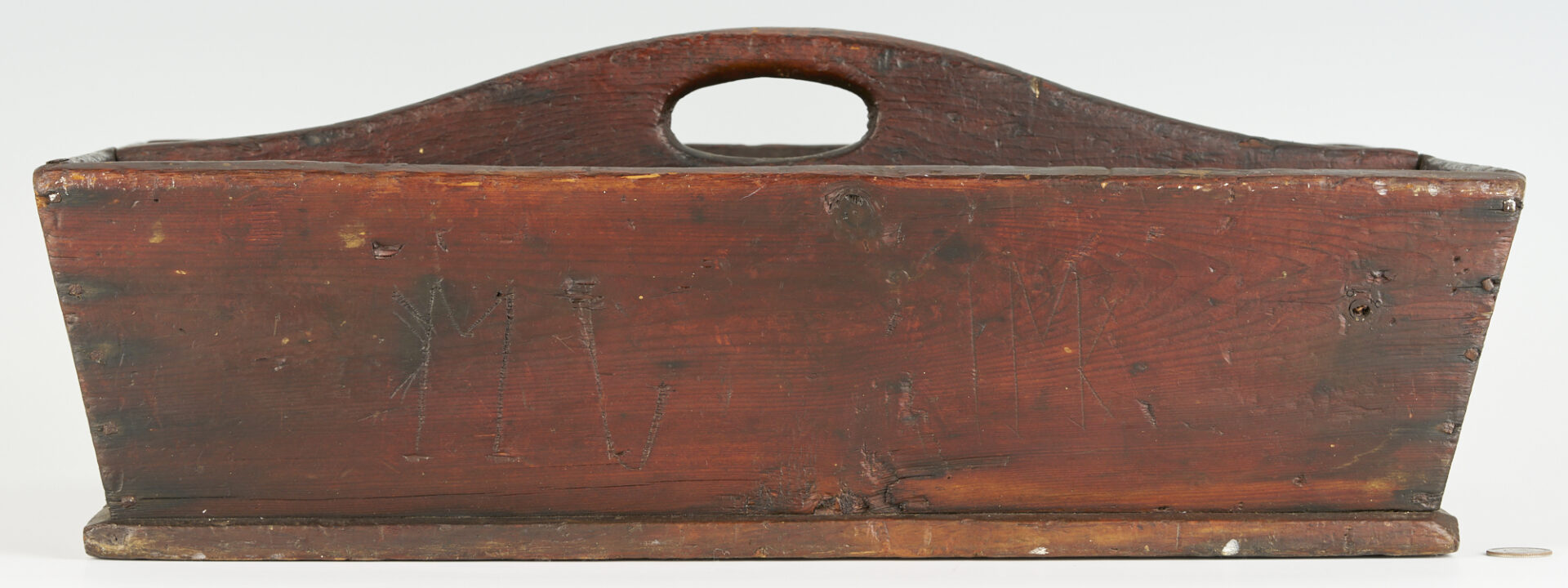 Lot 1001: Large Early Primitive Tool or Cutlery Caddy