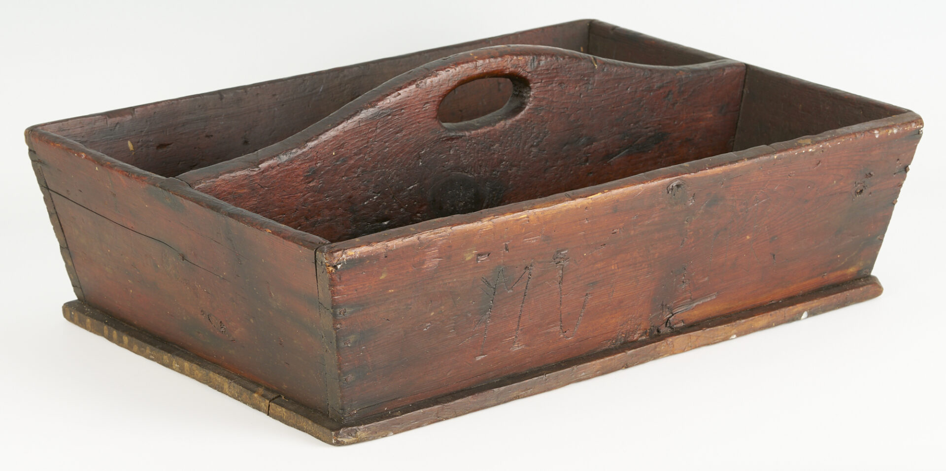 Lot 1001: Large Early Primitive Tool or Cutlery Caddy