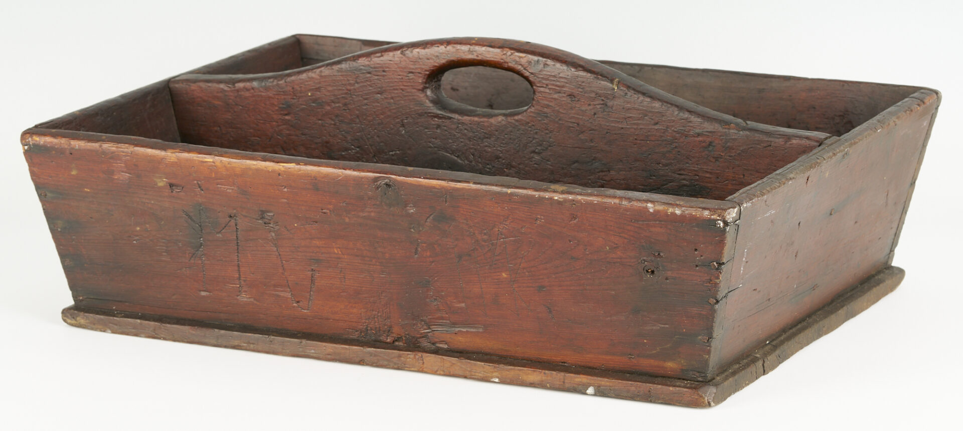 Lot 1001: Large Early Primitive Tool or Cutlery Caddy