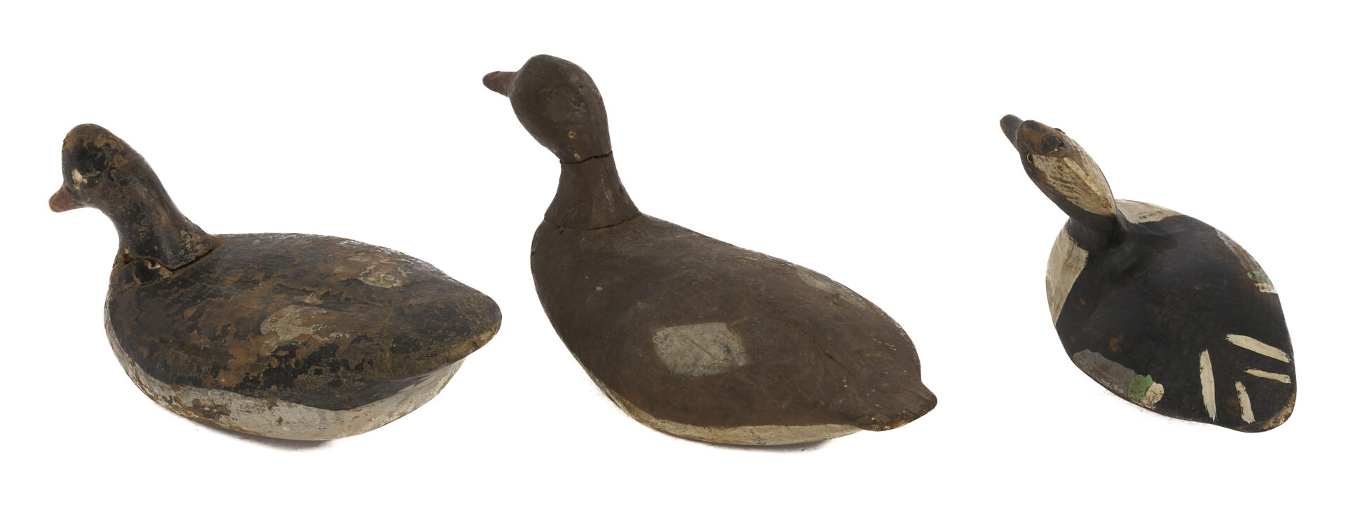 Lot 1002: 6 Carved & Painted Duck Decoys, incl. Norman Scott Miniature