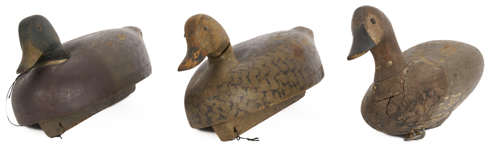 Lot 1004: 3 Duck Decoys, incl. Joel Pusey & Wildfowler