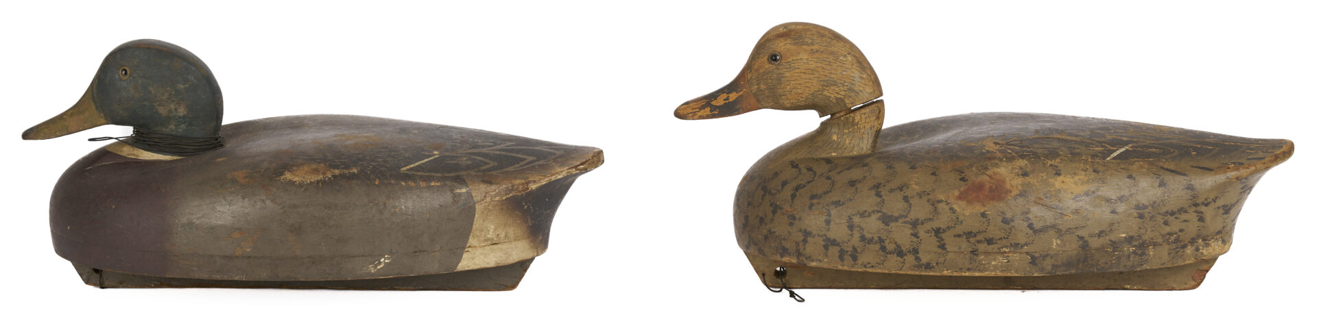 Lot 1004: 3 Duck Decoys, incl. Joel Pusey & Wildfowler