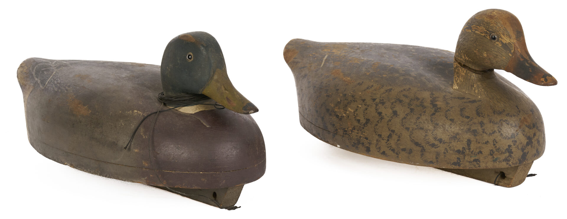 Lot 1004: 3 Duck Decoys, incl. Joel Pusey & Wildfowler