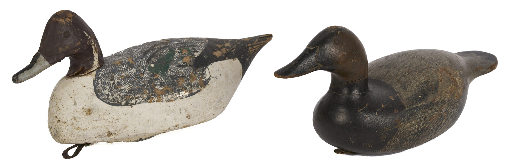 Lot 1008: 2 Duck Decoys, Miles Hancock & Julius Mittlesteadt