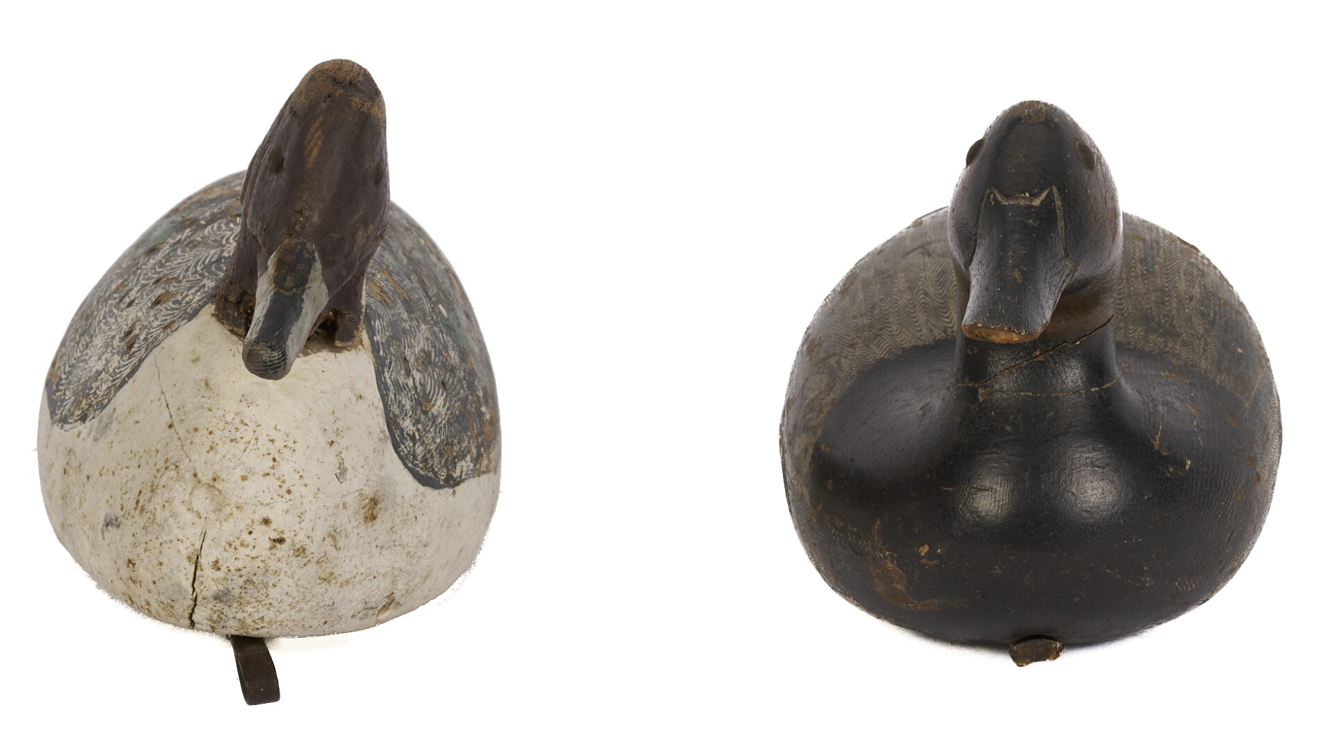 Lot 1008: 2 Duck Decoys, Miles Hancock & Julius Mittlesteadt