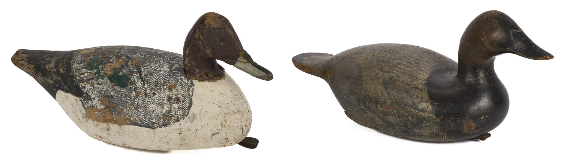 Lot 1008: 2 Duck Decoys, Miles Hancock & Julius Mittlesteadt