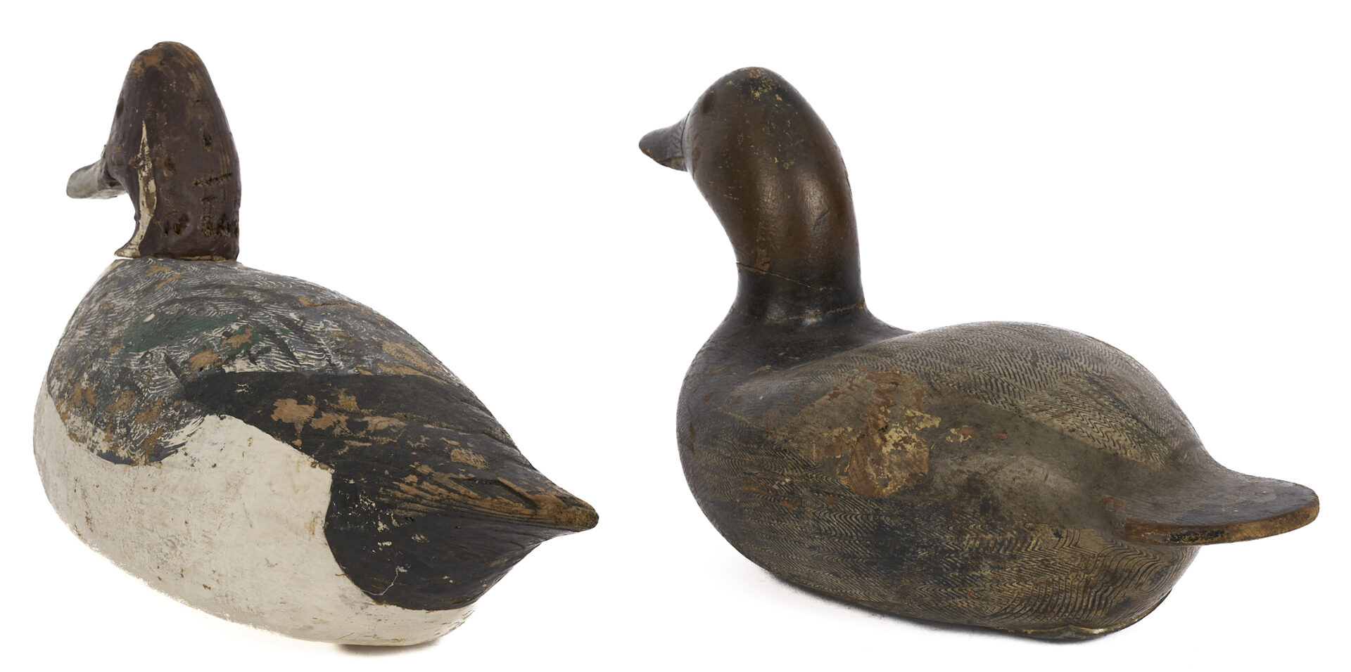 Lot 1008: 2 Duck Decoys, Miles Hancock & Julius Mittlesteadt