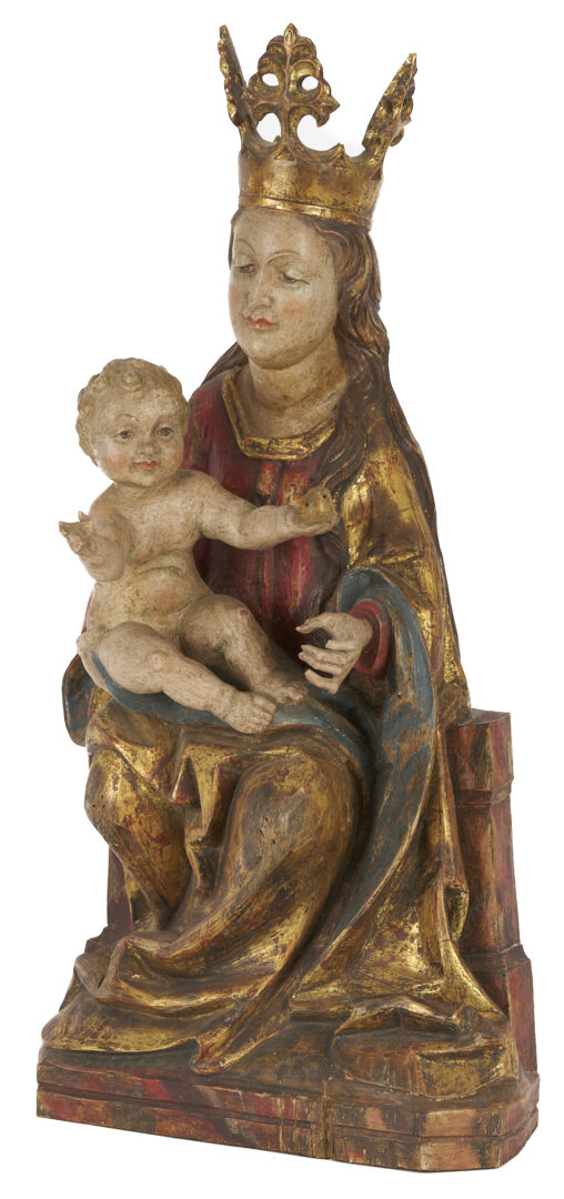 Lot 1012: 3 Santos Figures incl. Large Madonna and Child