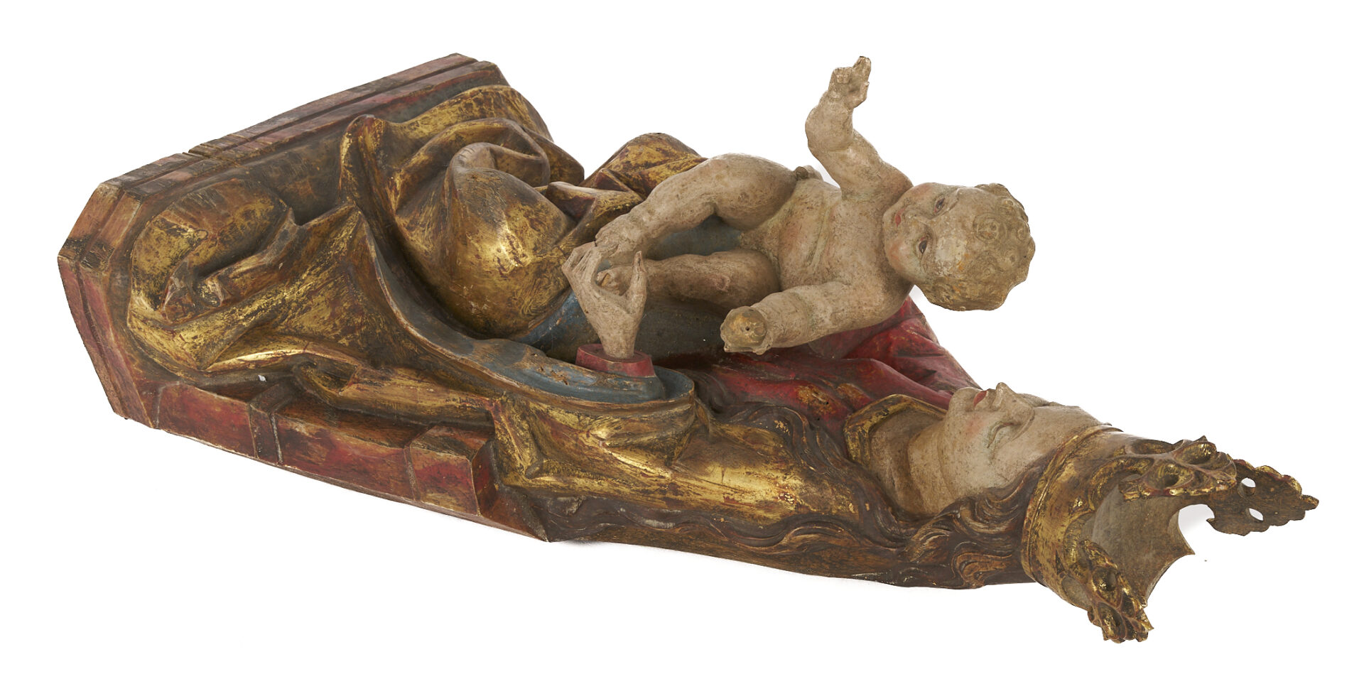 Lot 1012: 3 Santos Figures incl. Large Madonna and Child