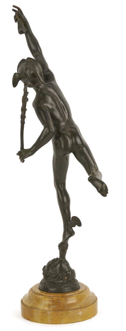 Lot 1013: Pr. Bronze Grand Tour Sculptures, Mercury & Fortune, after Bologne