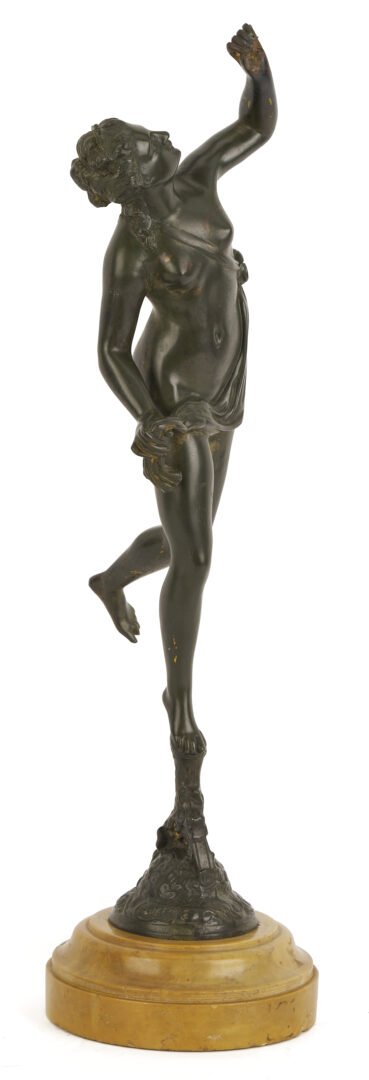 Lot 1013: Pr. Bronze Grand Tour Sculptures, Mercury & Fortune, after Bologne