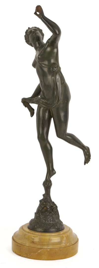 Lot 1013: Pr. Bronze Grand Tour Sculptures, Mercury & Fortune, after Bologne