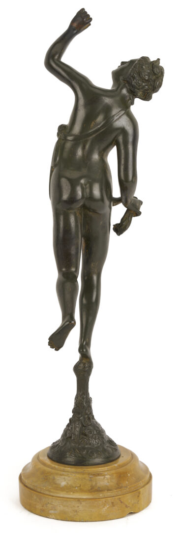 Lot 1013: Pr. Bronze Grand Tour Sculptures, Mercury & Fortune, after Bologne