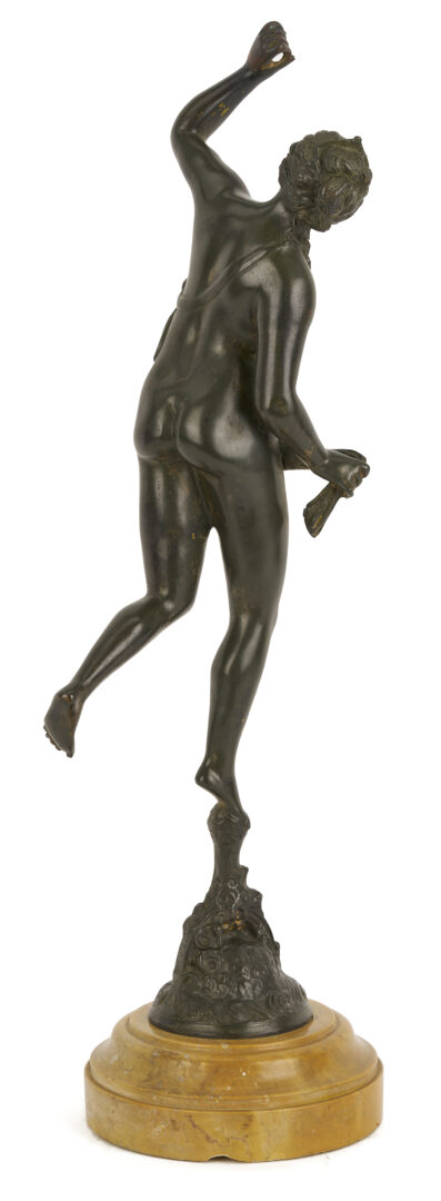 Lot 1013: Pr. Bronze Grand Tour Sculptures, Mercury & Fortune, after Bologne