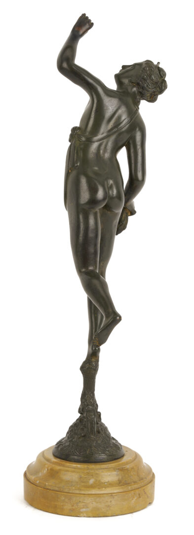 Lot 1013: Pr. Bronze Grand Tour Sculptures, Mercury & Fortune, after Bologne