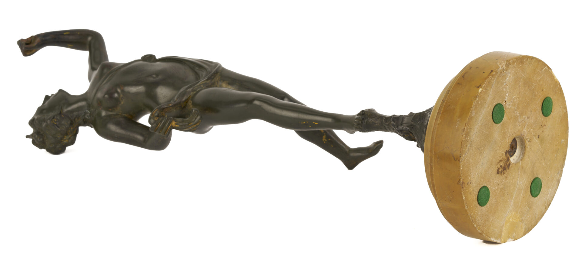 Lot 1013: Pr. Bronze Grand Tour Sculptures, Mercury & Fortune, after Bologne