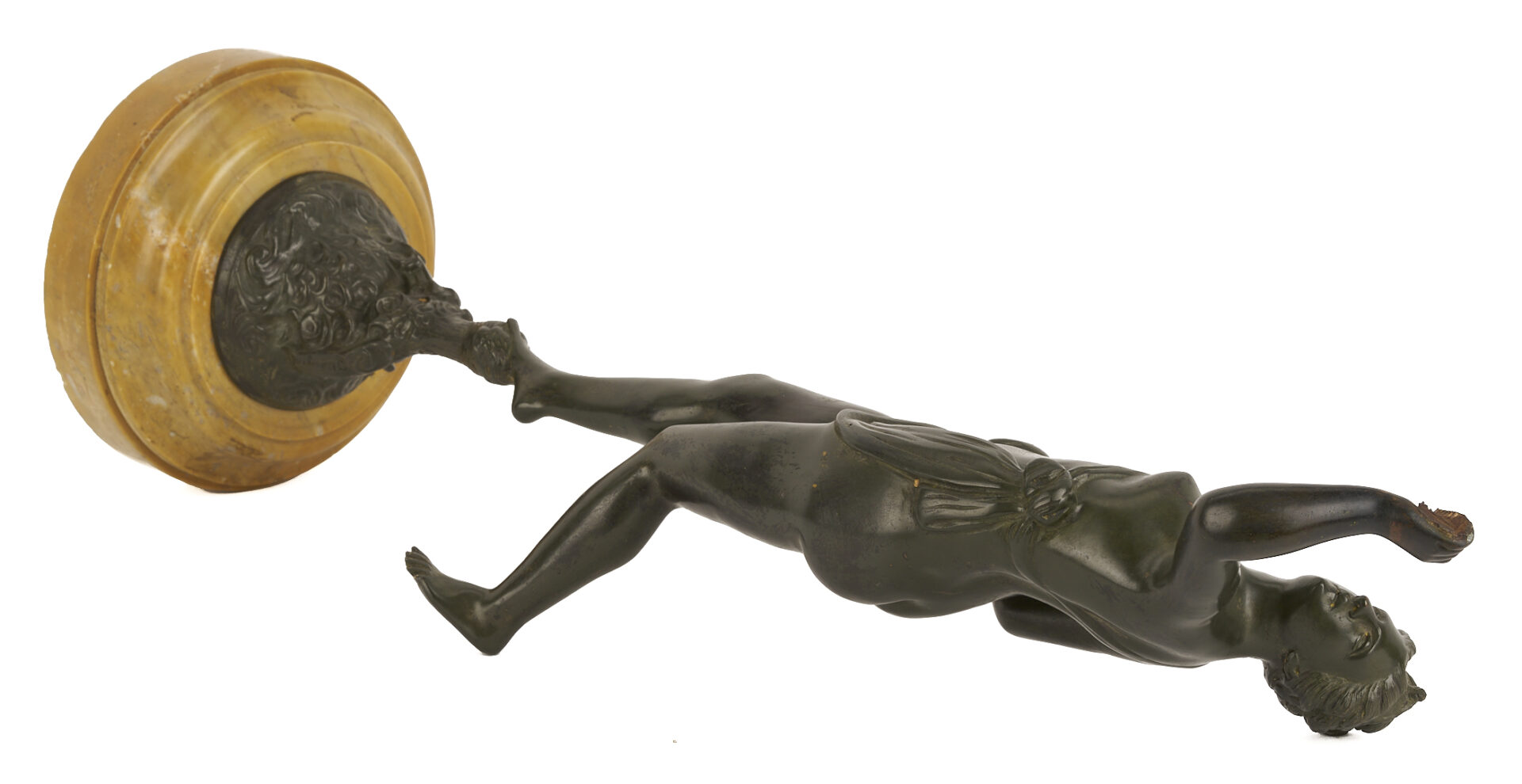 Lot 1013: Pr. Bronze Grand Tour Sculptures, Mercury & Fortune, after Bologne