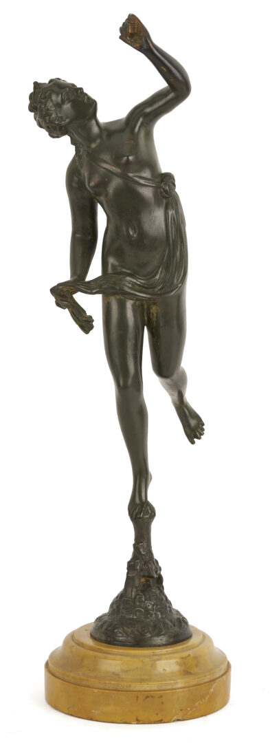 Lot 1013: Pr. Bronze Grand Tour Sculptures, Mercury & Fortune, after Bologne