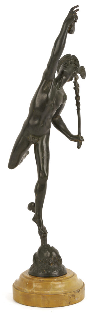 Lot 1013: Pr. Bronze Grand Tour Sculptures, Mercury & Fortune, after Bologne