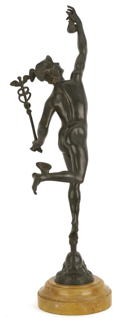 Lot 1013: Pr. Bronze Grand Tour Sculptures, Mercury & Fortune, after Bologne