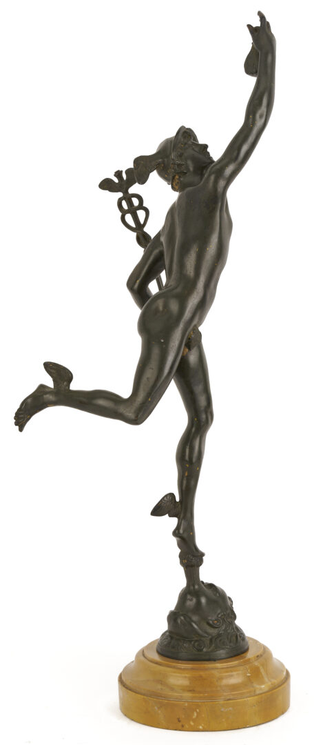 Lot 1013: Pr. Bronze Grand Tour Sculptures, Mercury & Fortune, after Bologne