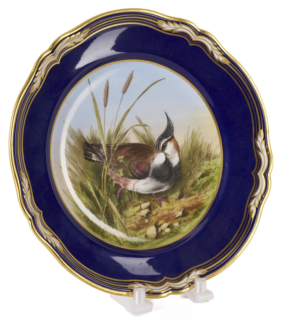 Lot 1026: 2 Porcelain Oyster Plates & Spode Game Bird Plate