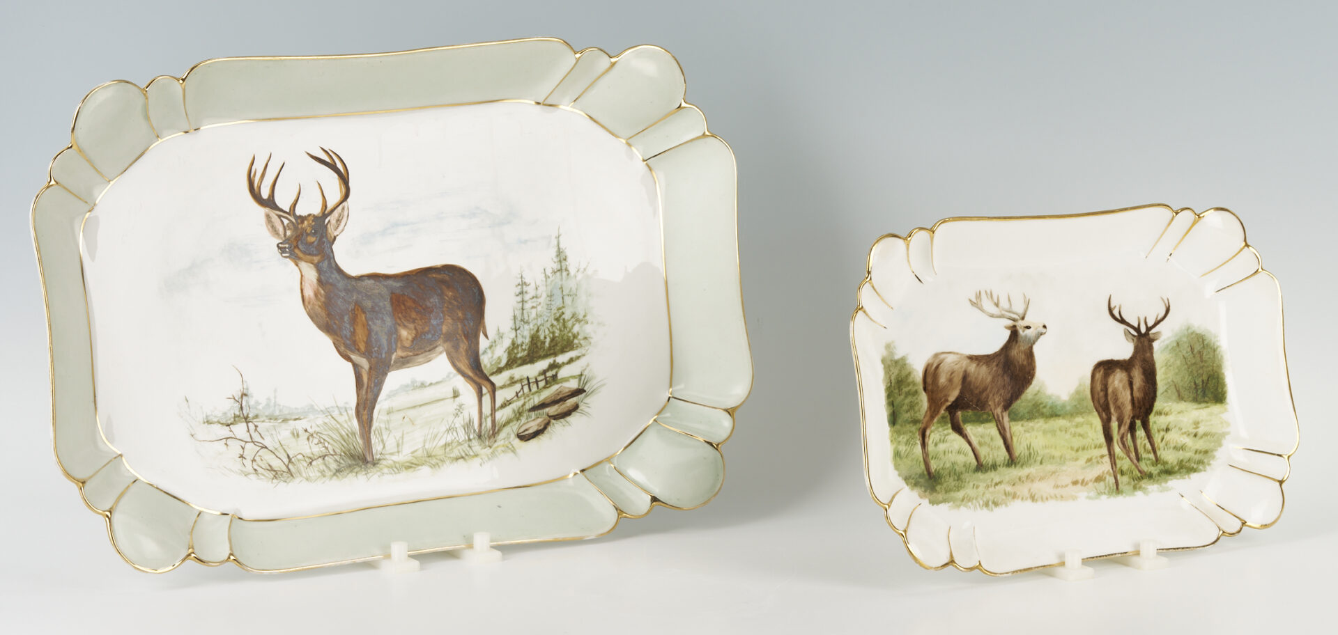 Lot 1027: 4 Haviland Porcelain Platters, Hand Painted w Animals