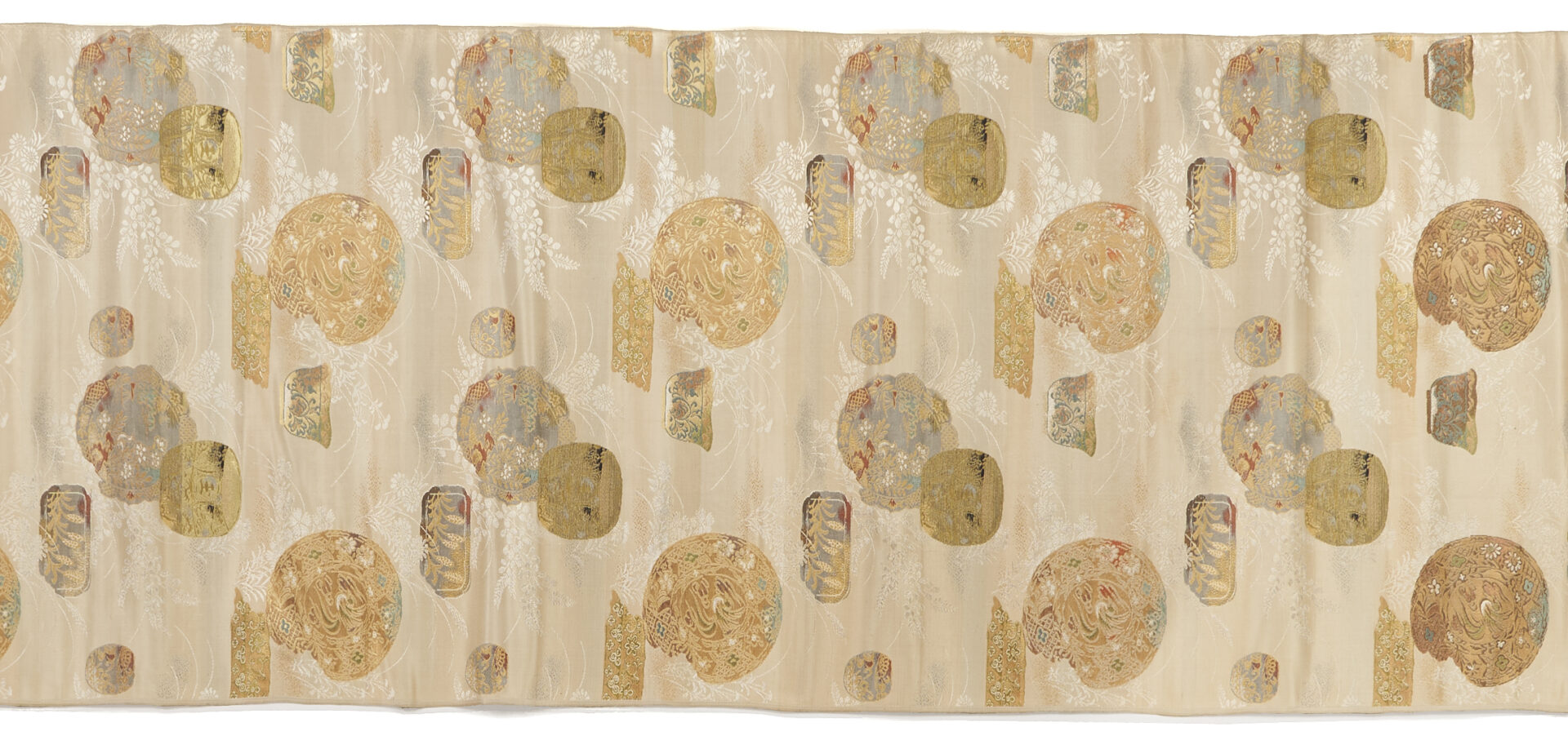 Lot 1036: 3 Asian Works on Paper incl. Ko Kim Fu & Tang Fan Scrolls, Brocade