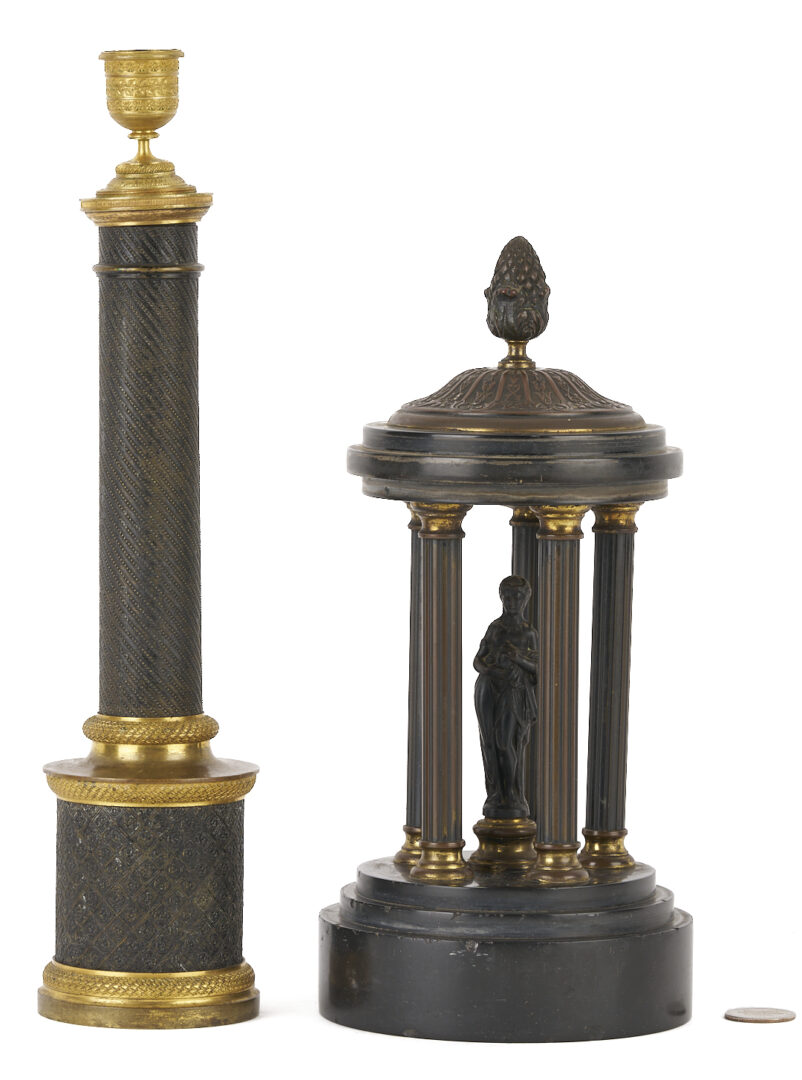 Lot 103: 2 Grand Tour Bronzes, Napoleon’s Column & Temple