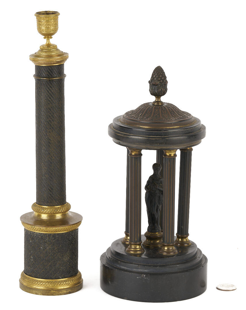 Lot 103: 2 Grand Tour Bronzes, Napoleon’s Column & Temple