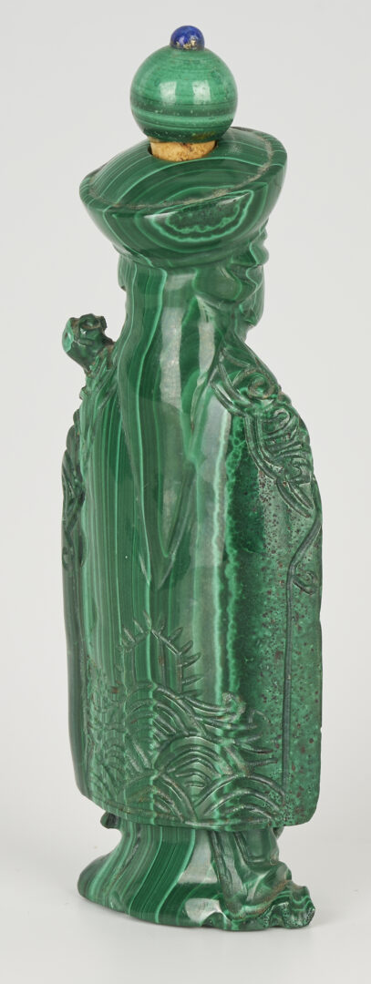 Lot 1050: Chinese Figural Malachite Snuff Bottle