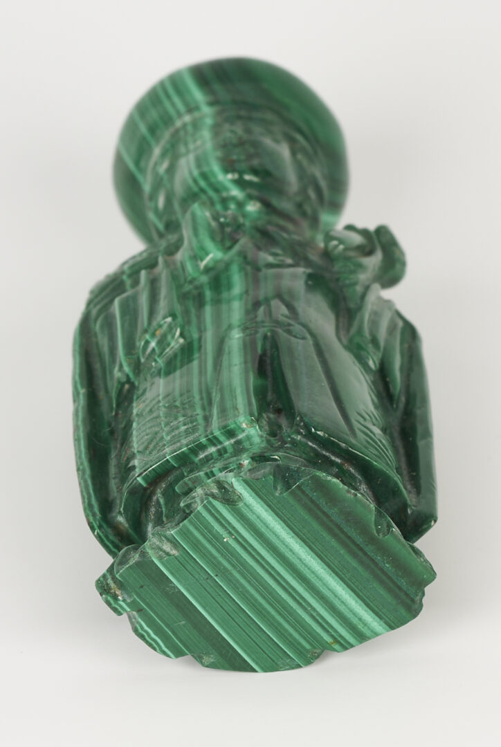 Lot 1050: Chinese Figural Malachite Snuff Bottle