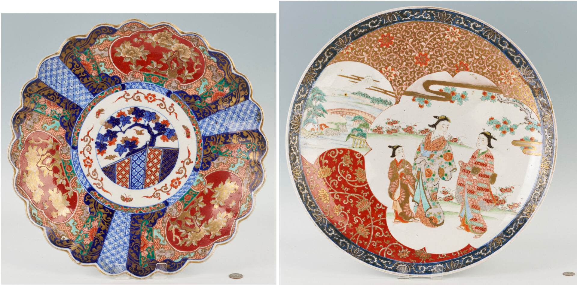 Lot 1062: 2 Japanese Imari Chargers