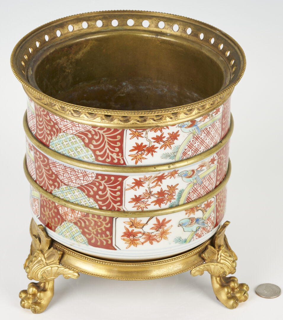 Lot 1064: Asian Jardiniere with Bronze Mounts