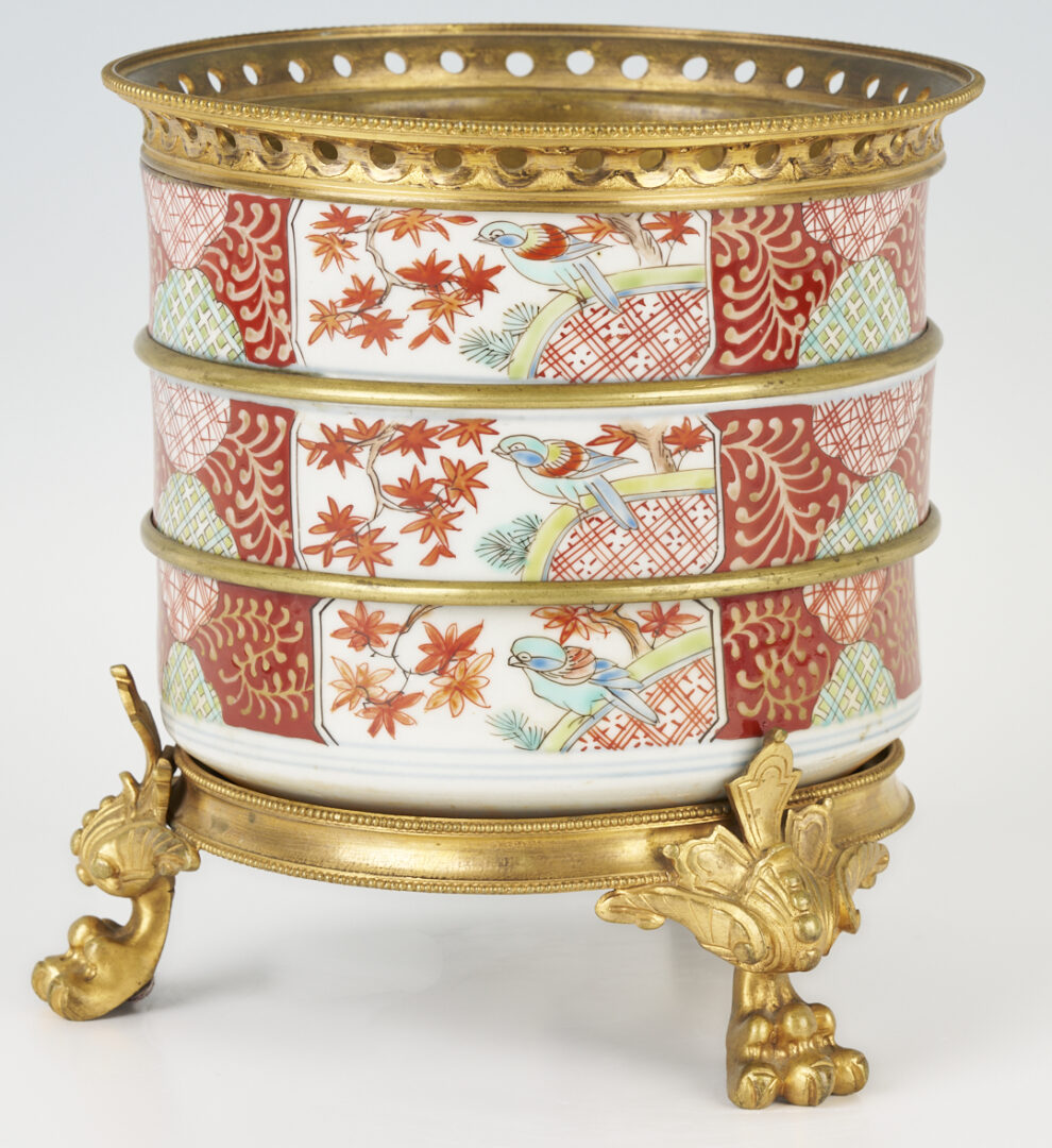 Lot 1064: Asian Jardiniere with Bronze Mounts