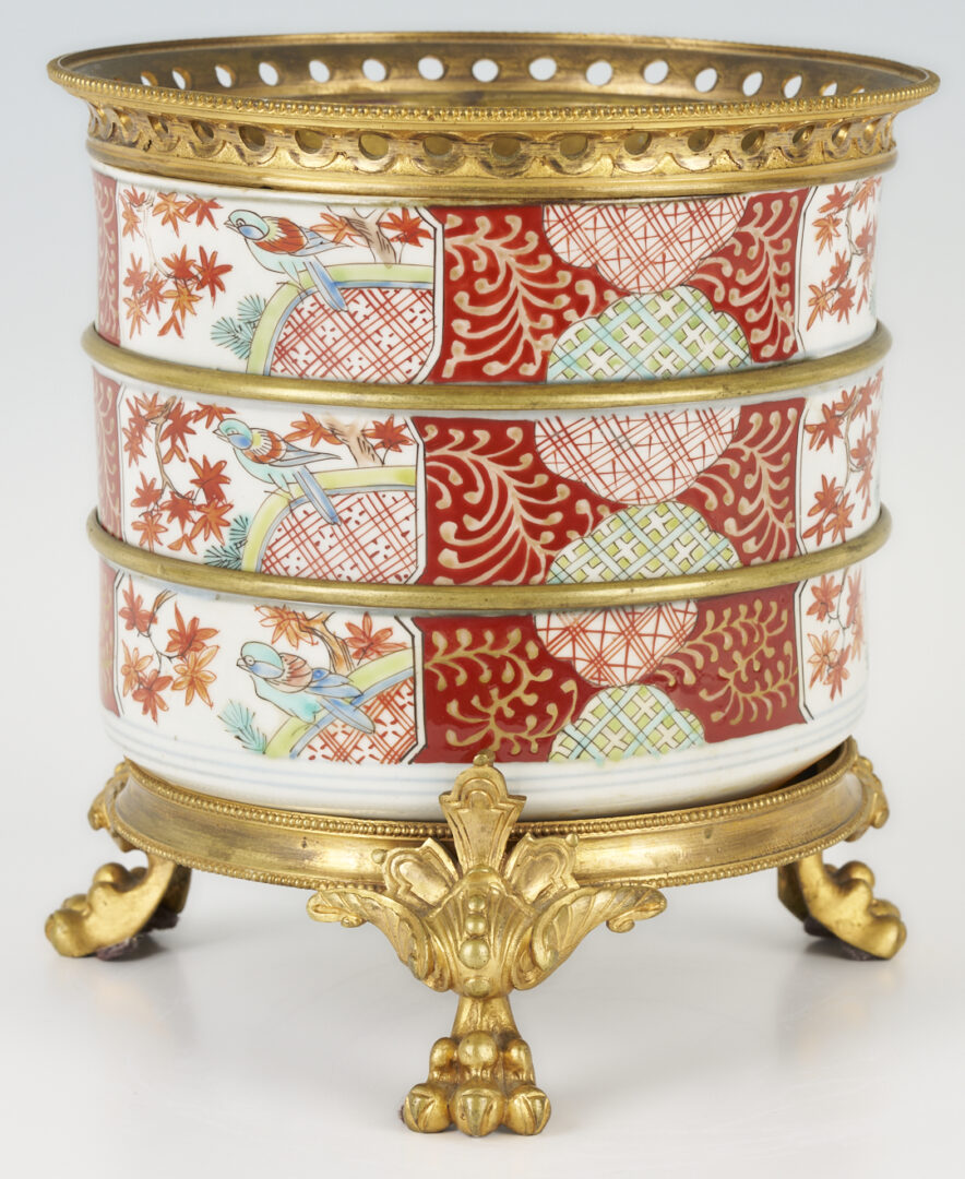 Lot 1064: Asian Jardiniere with Bronze Mounts