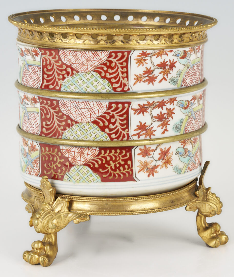 Lot 1064: Asian Jardiniere with Bronze Mounts