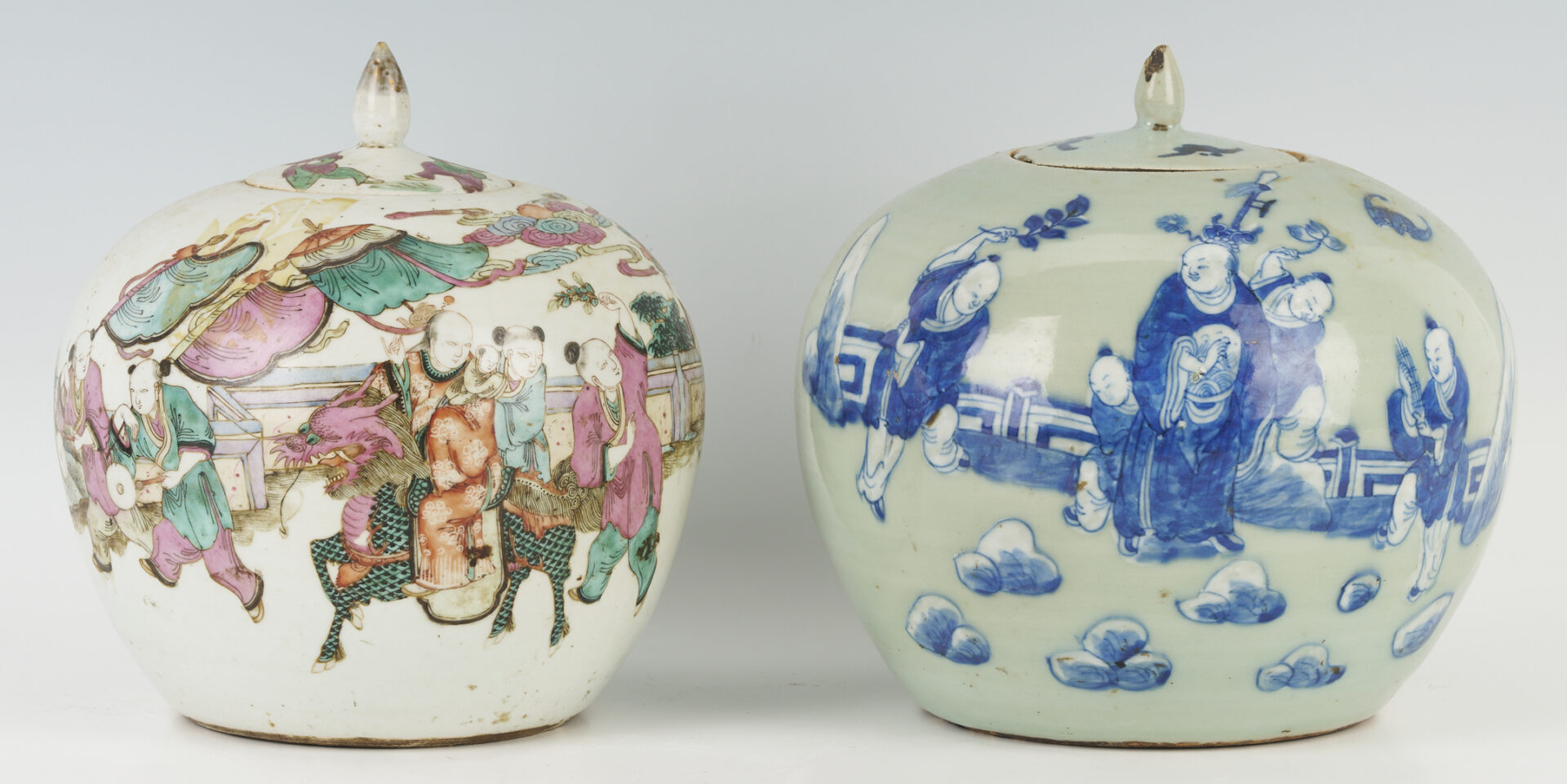 Lot 1065: 3 Chinese Porcelain Items, Vase & Jars