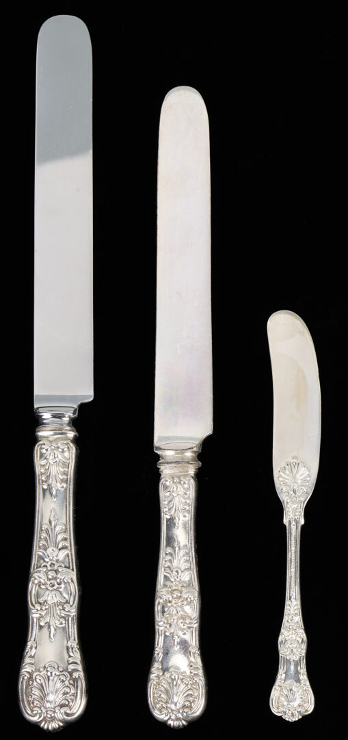 Lot 1082: Tiffany Sterling English King Place Setting, 9 pcs