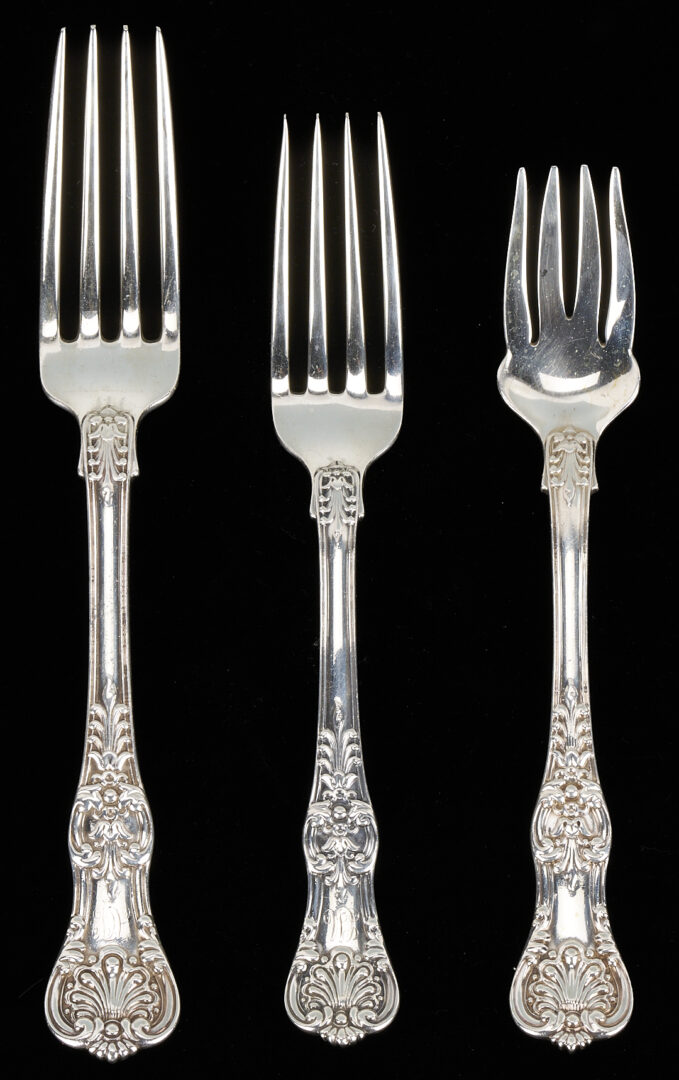 Lot 1082: Tiffany Sterling English King Place Setting, 9 pcs