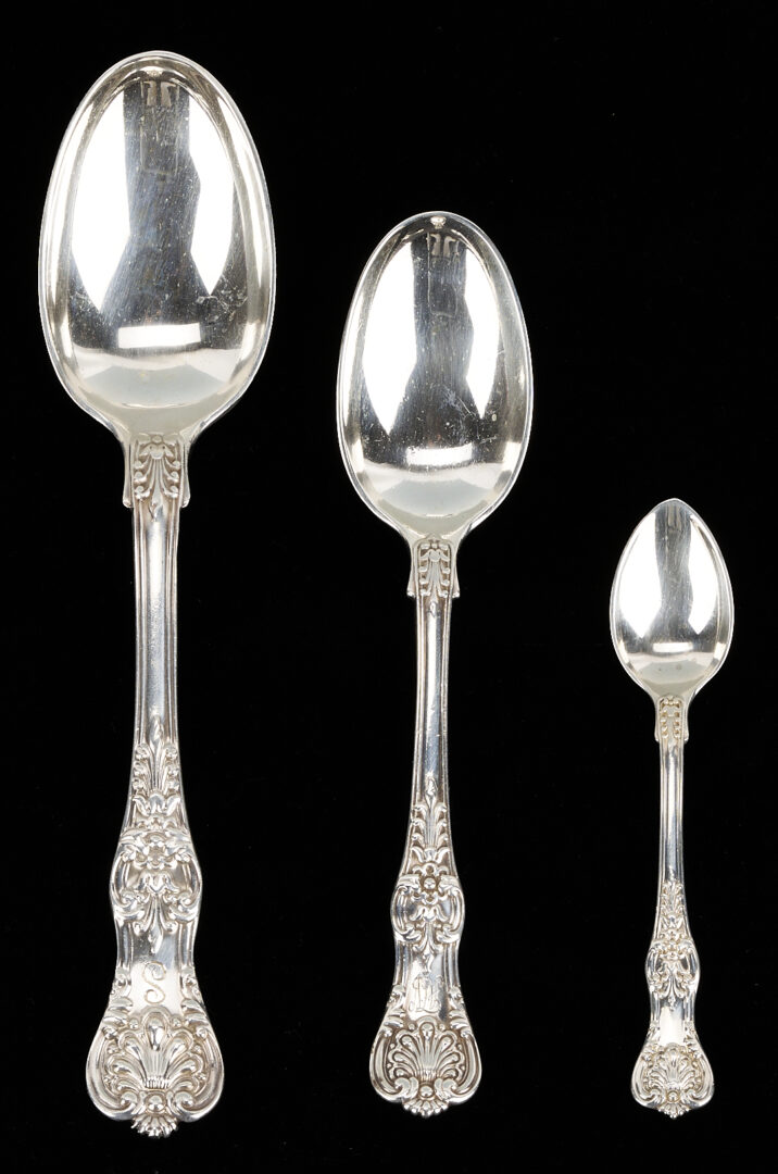 Lot 1082: Tiffany Sterling English King Place Setting, 9 pcs