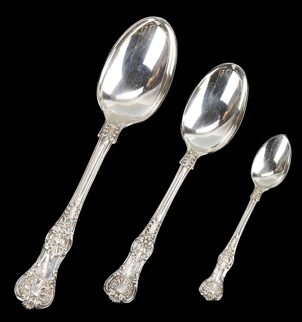 Lot 1082: Tiffany Sterling English King Place Setting, 9 pcs